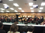 Keving Huang and Christian Monteverde perform under the direction of Marjorie Hahn, Executive Director of The South Florida Youth Symphony Orchestra.